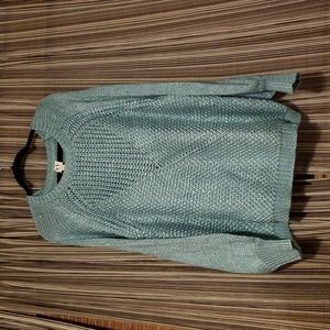 Worthington Women’s Multi Stitch Loose Weave Sweater, Catalina Jade 3x